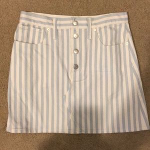 Madewell stripped denim skirt size 28